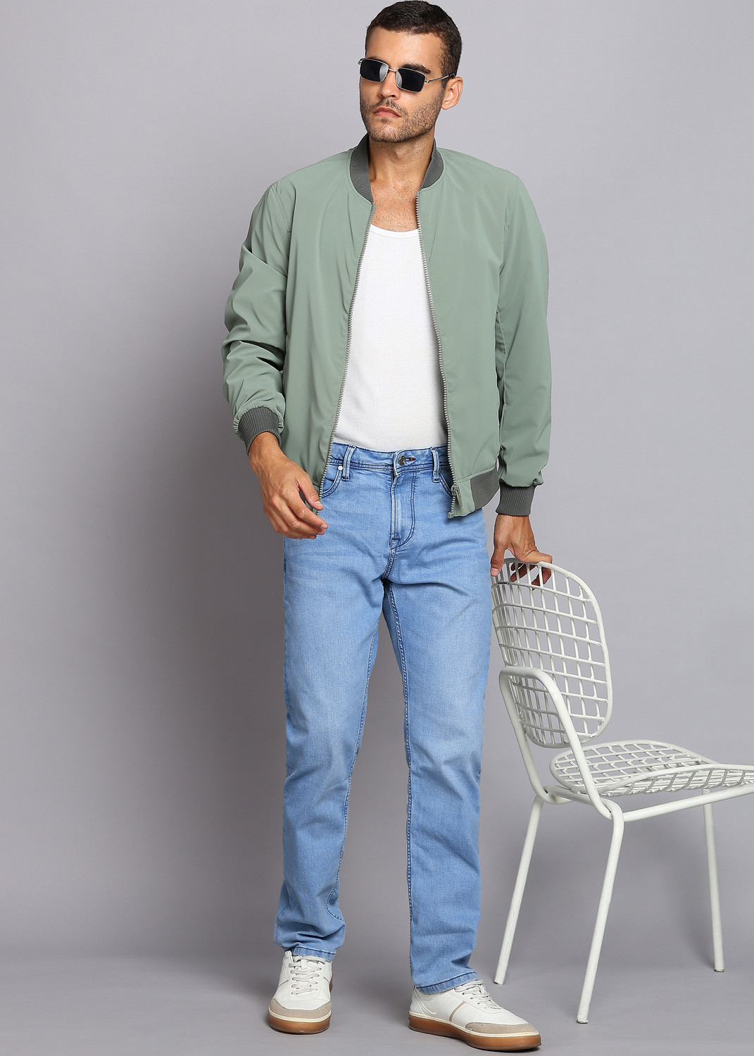 Image of KILLER Men Straight Fit Mid Rise Blue Jeans
