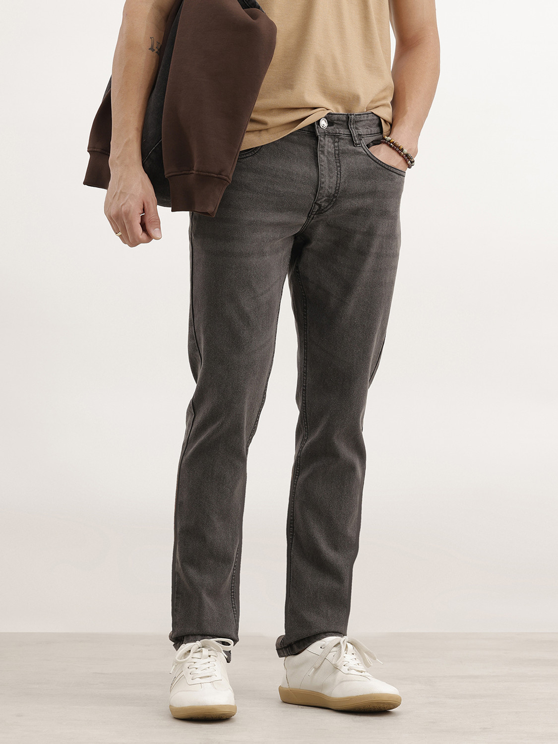 Image of WROGN Slim Men Dark Grey Jeans