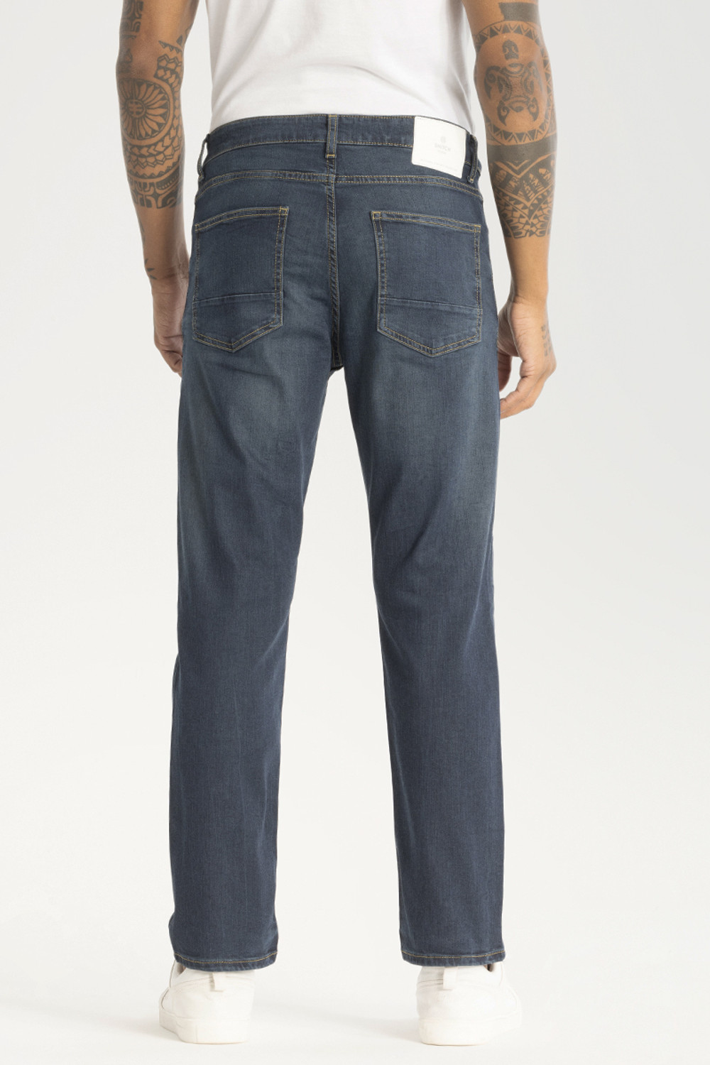 Image of Snitch Relaxed Fit Men Blue Jeans