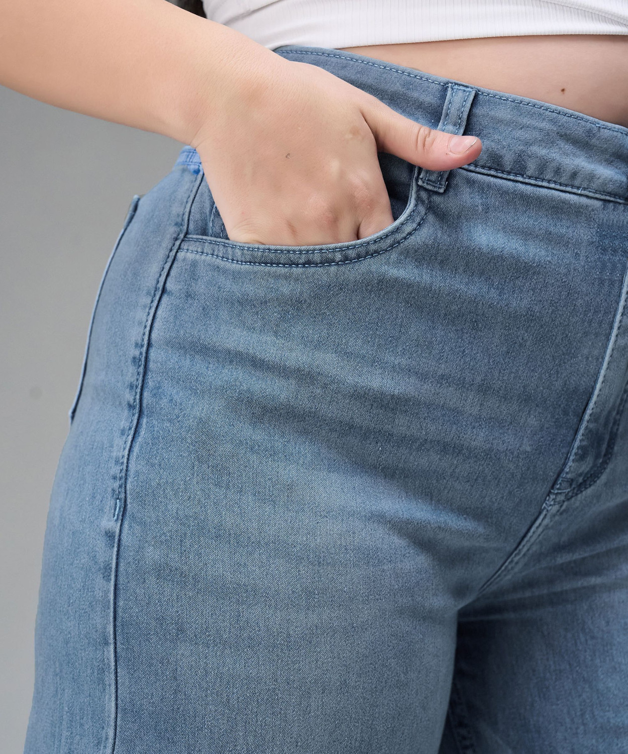 Image of Miss Chase Flared Women Light Blue Jeans