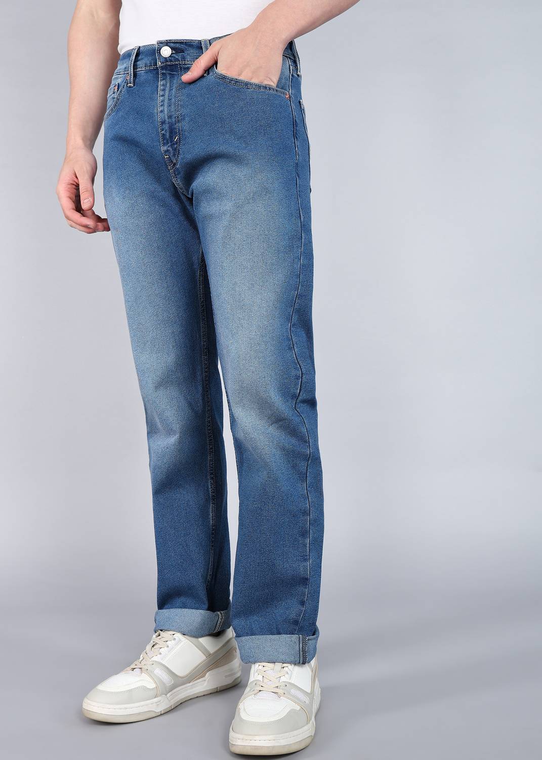 Levi's Straight Fit Men Blue Jeans - Image 3