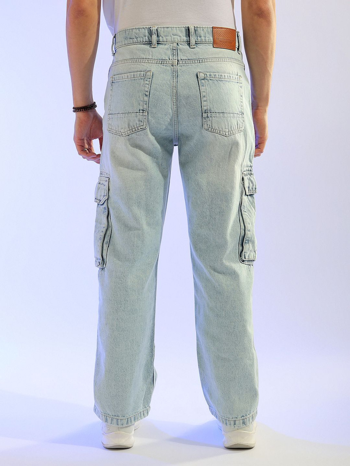 Image of The Indian Garage Co. Relaxed Fit Men Light Blue Jeans