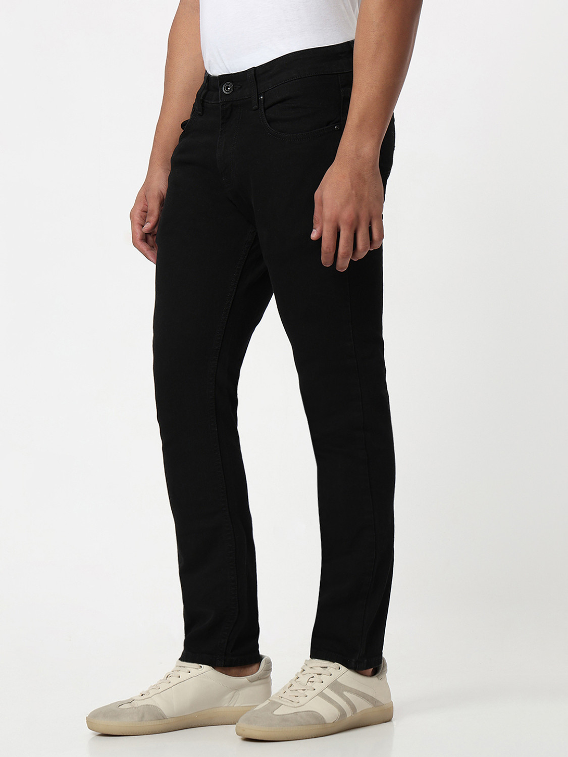 Image of Spykar Slim Men Black Jeans