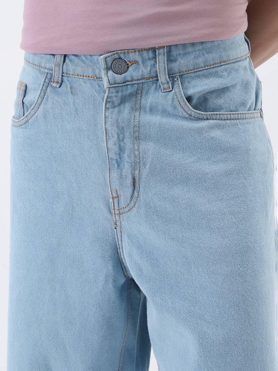 Urbano Fashion Loose Fit Men Light Blue Jeans - Image 5