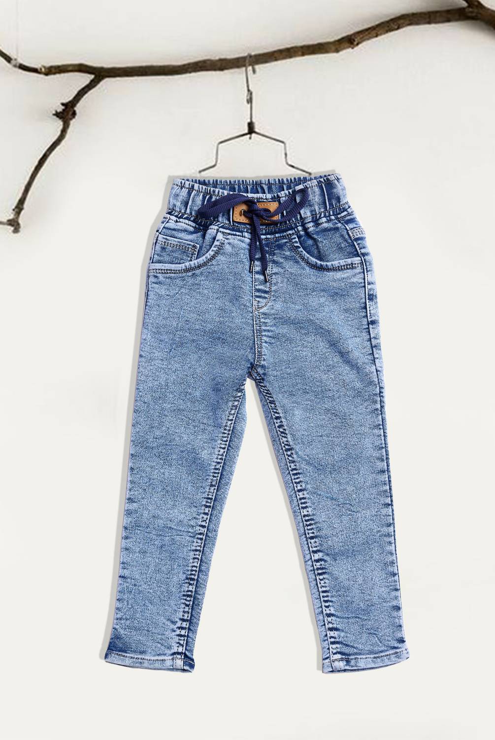 A-Okay Jogger Fit Girls Blue Jeans