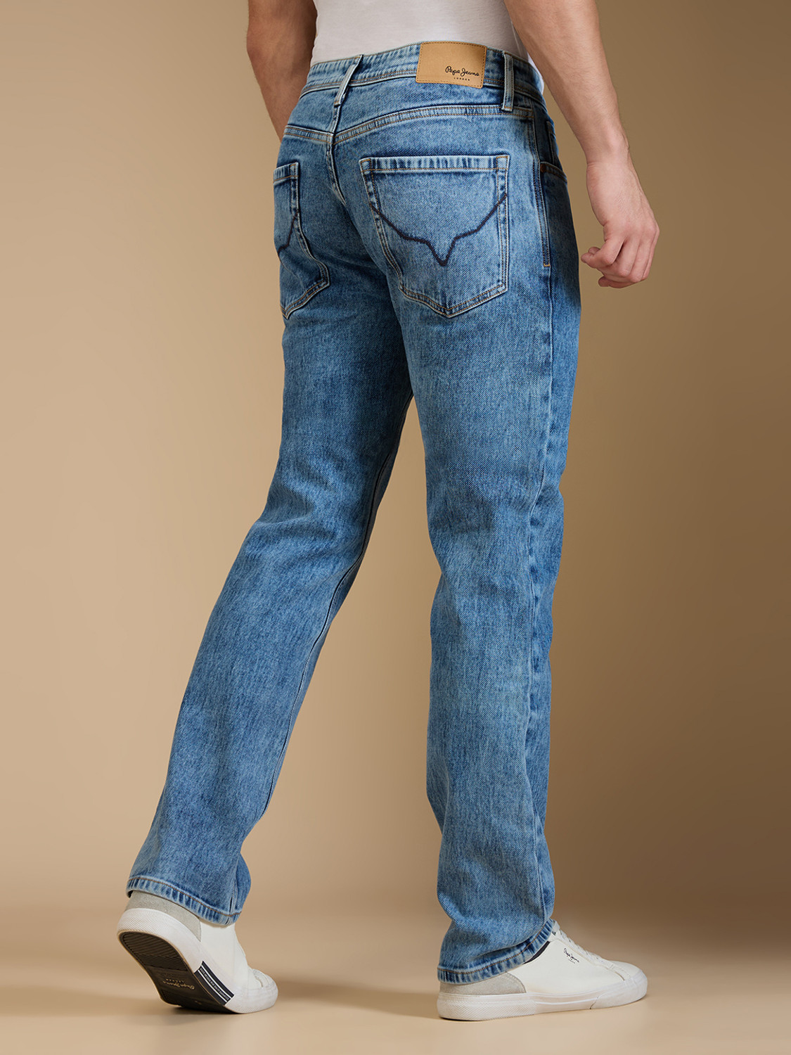 Image of Pepe Jeans Straight Fit Men Dark Blue Jeans