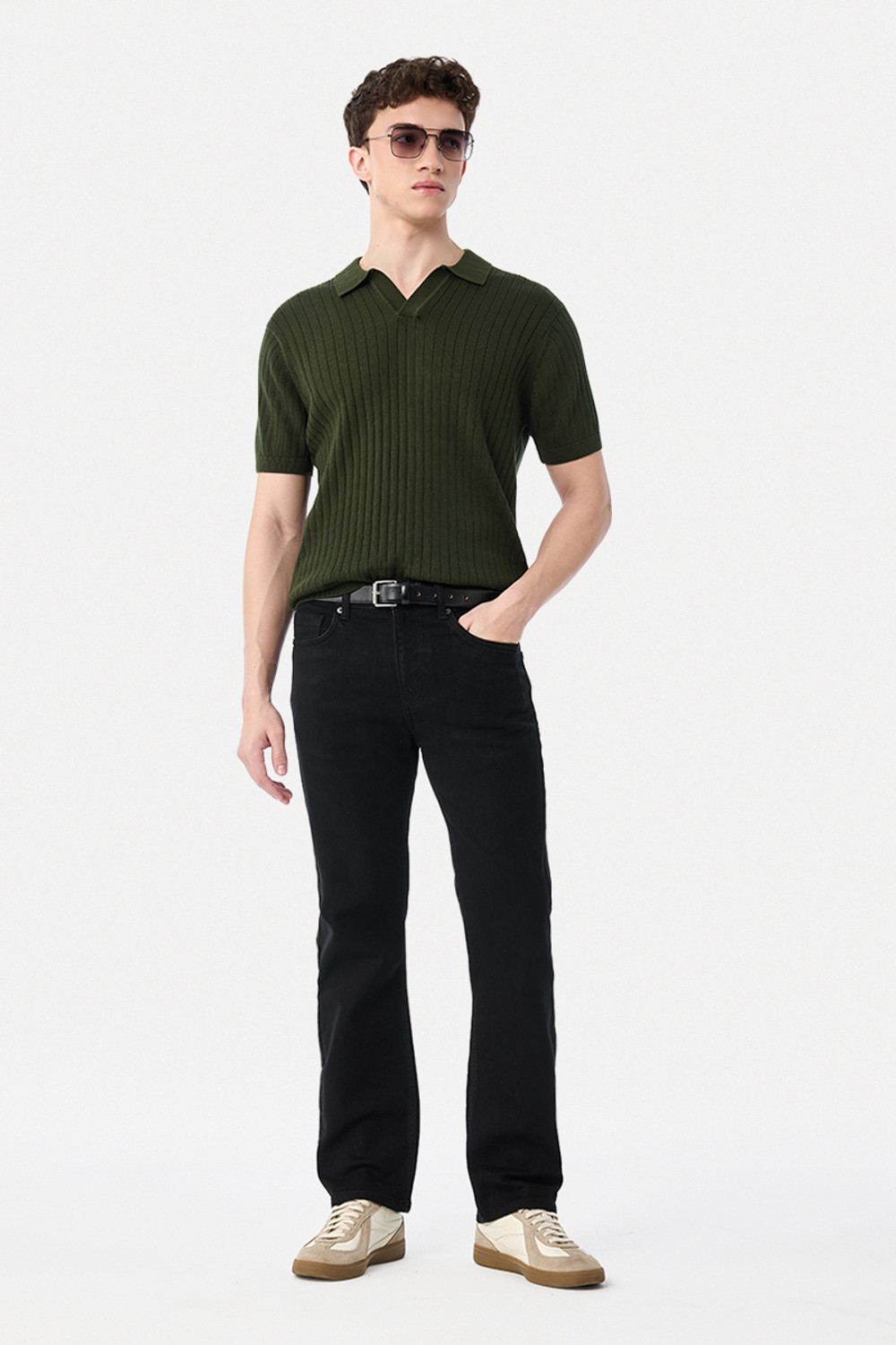 Image of Snitch Straight Fit Men Black Jeans