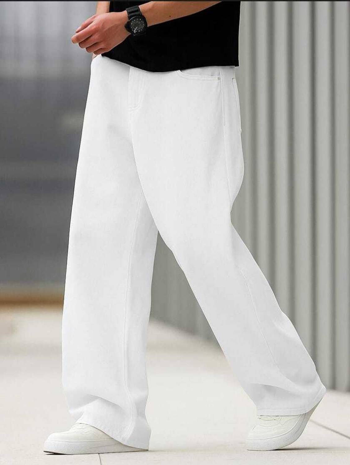 wearworld Loose Fit Men White Jeans - Image 4