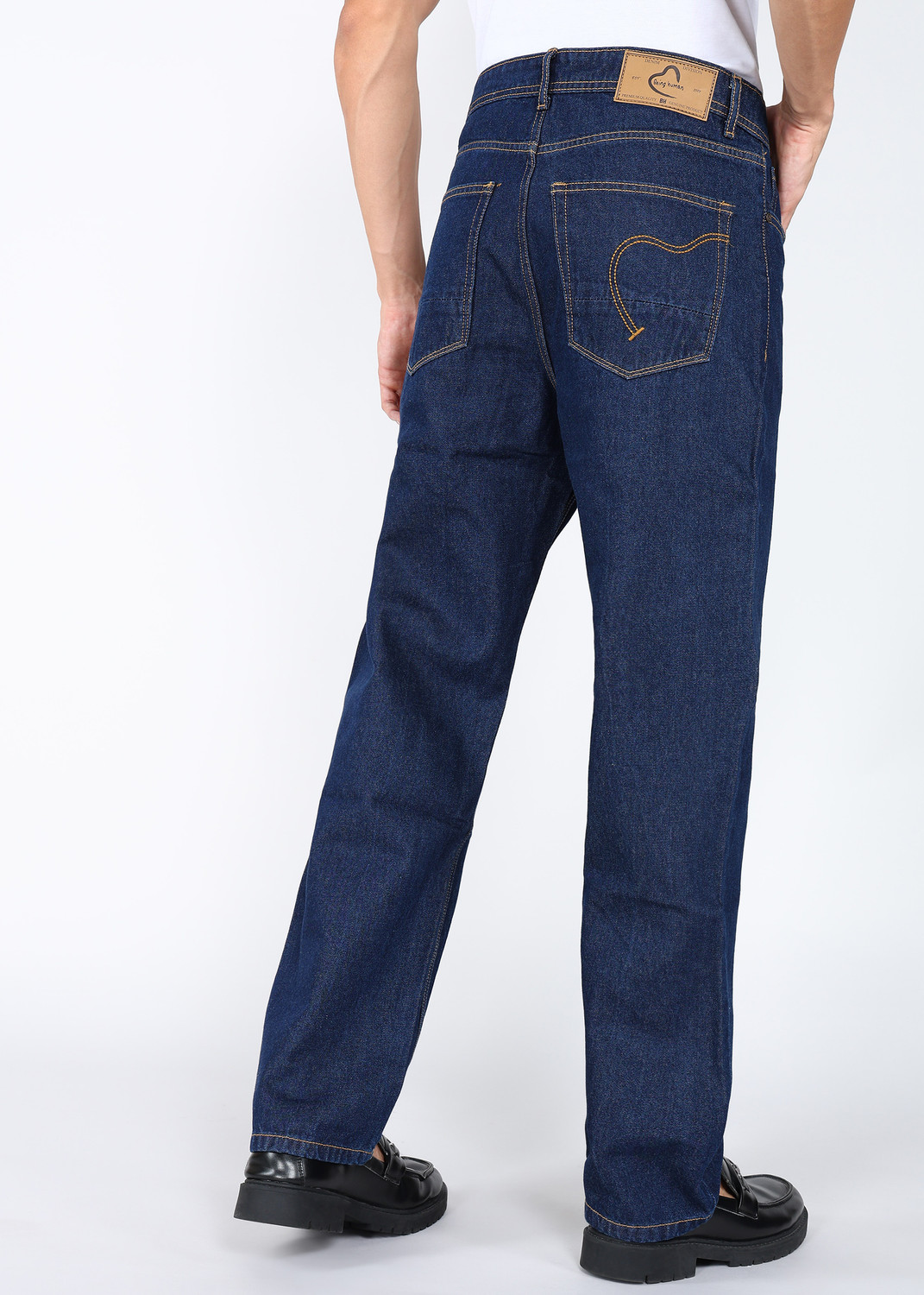 Image of BEING HUMAN Loose Fit Men Blue Jeans