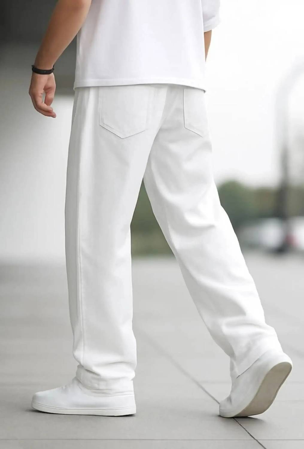 Denim Life Loose Fit Men White Jeans - Image 3