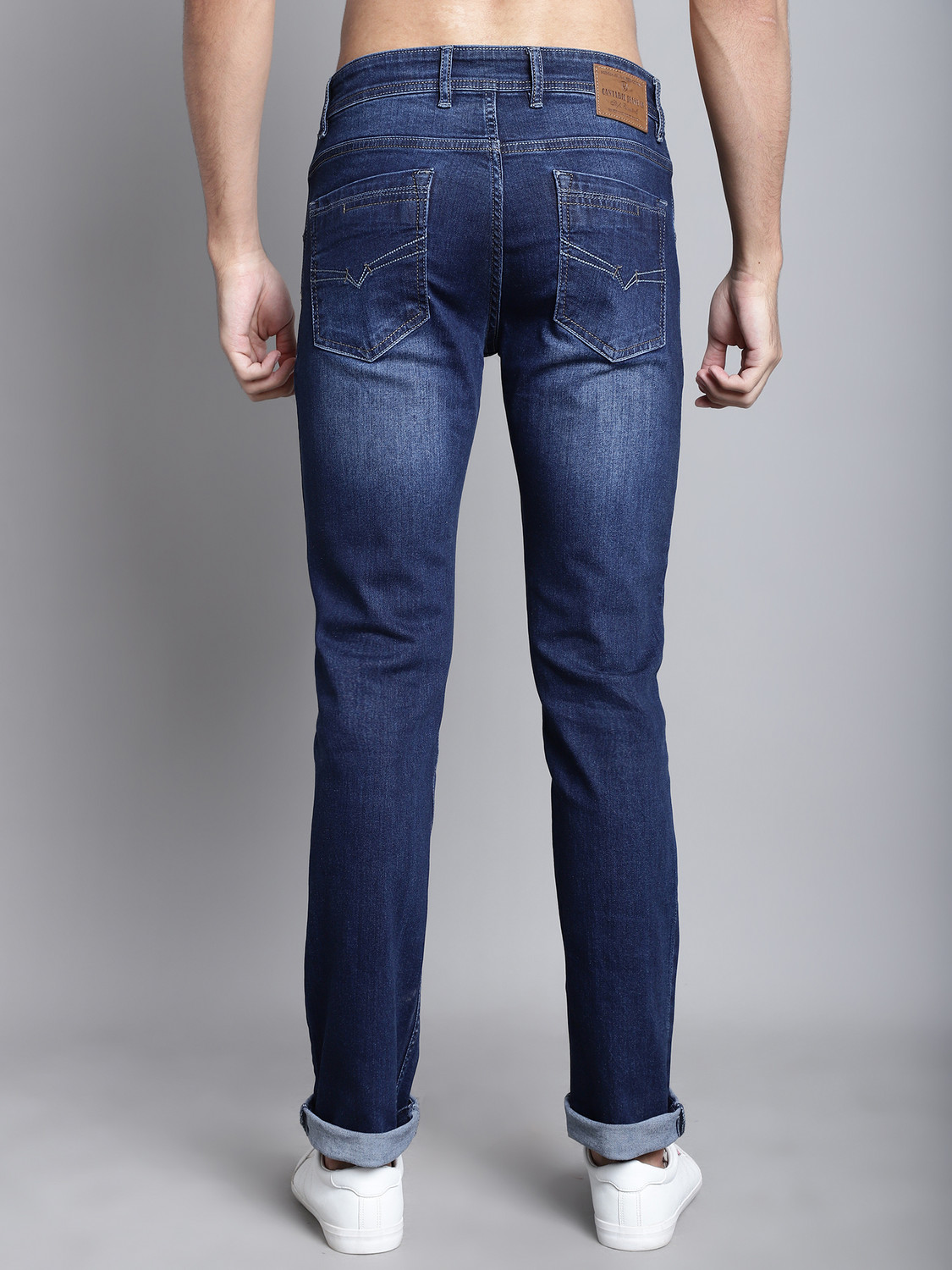 Image of CANTABIL Regular Men Dark Blue Jeans