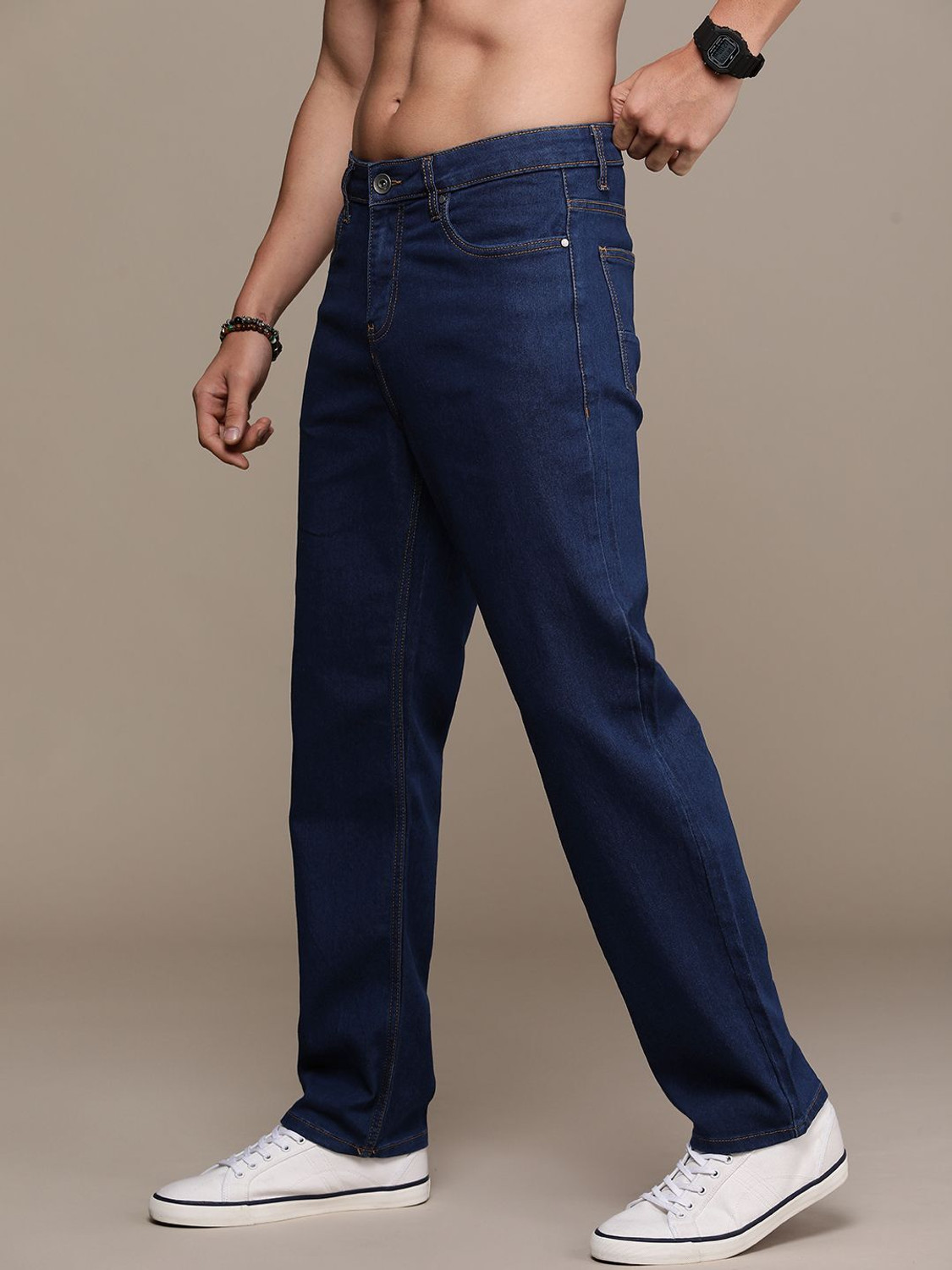 Image of Roadster Straight Fit Men Blue Jeans