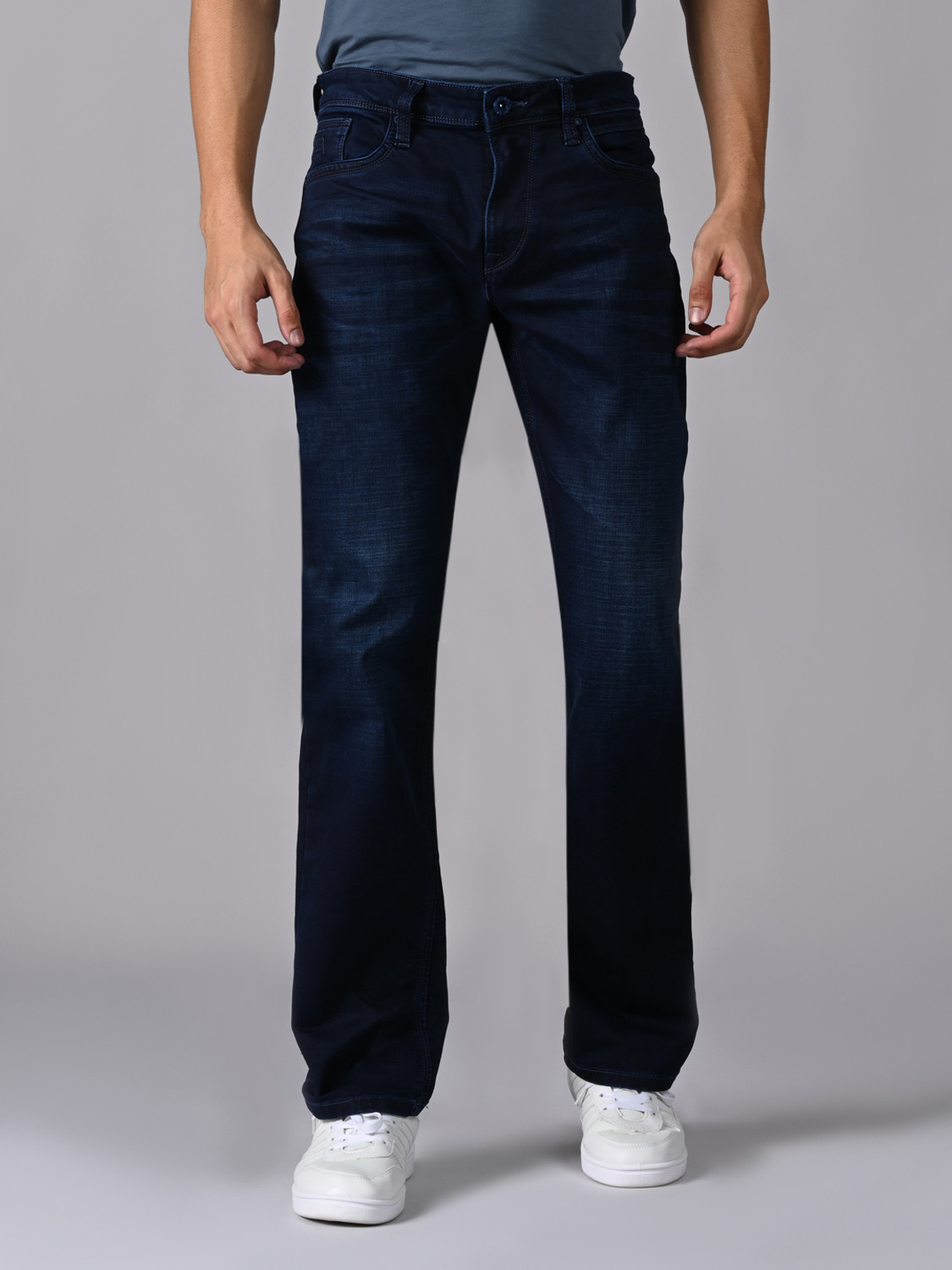 Image of LAWMAN Straight Fit Men Dark Blue Jeans