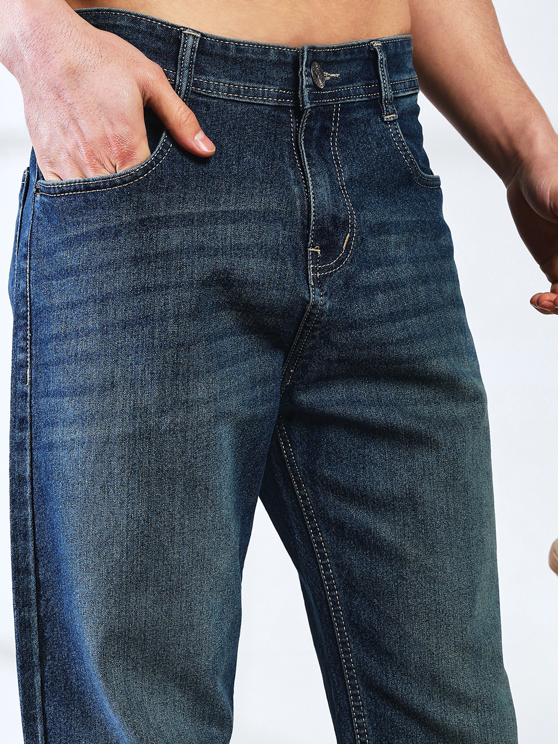 Image of DENIM LOOK Loose Fit Men Blue Jeans