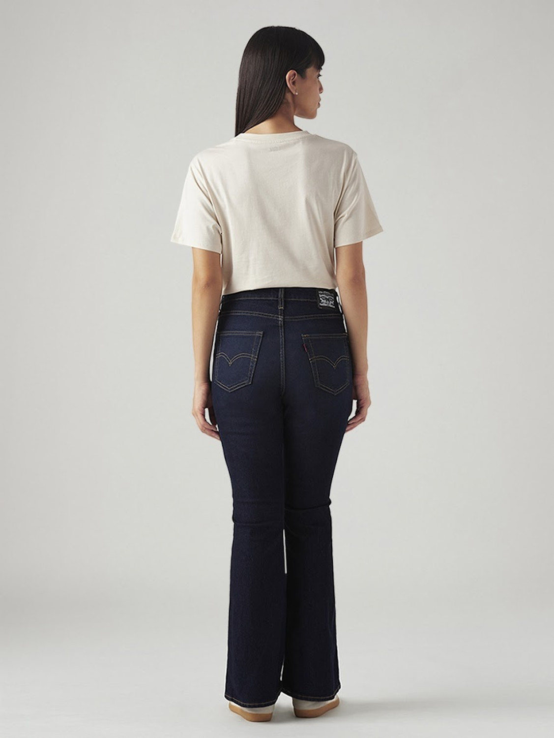 Image of LEVI'S Flared Women Dark Blue Jeans
