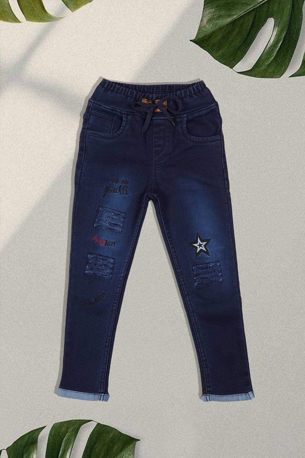 F2M Slim Girls Dark Blue Jeans