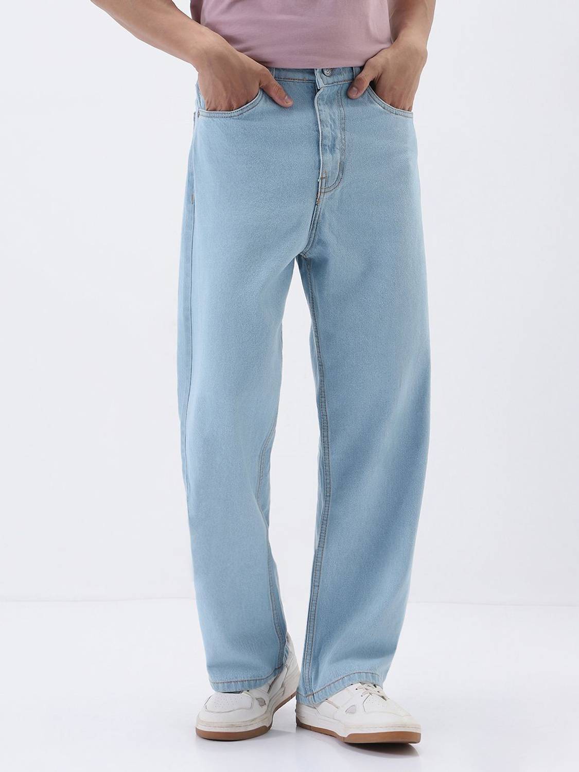 Urbano Fashion Loose Fit Men Light Blue Jeans - Image 2