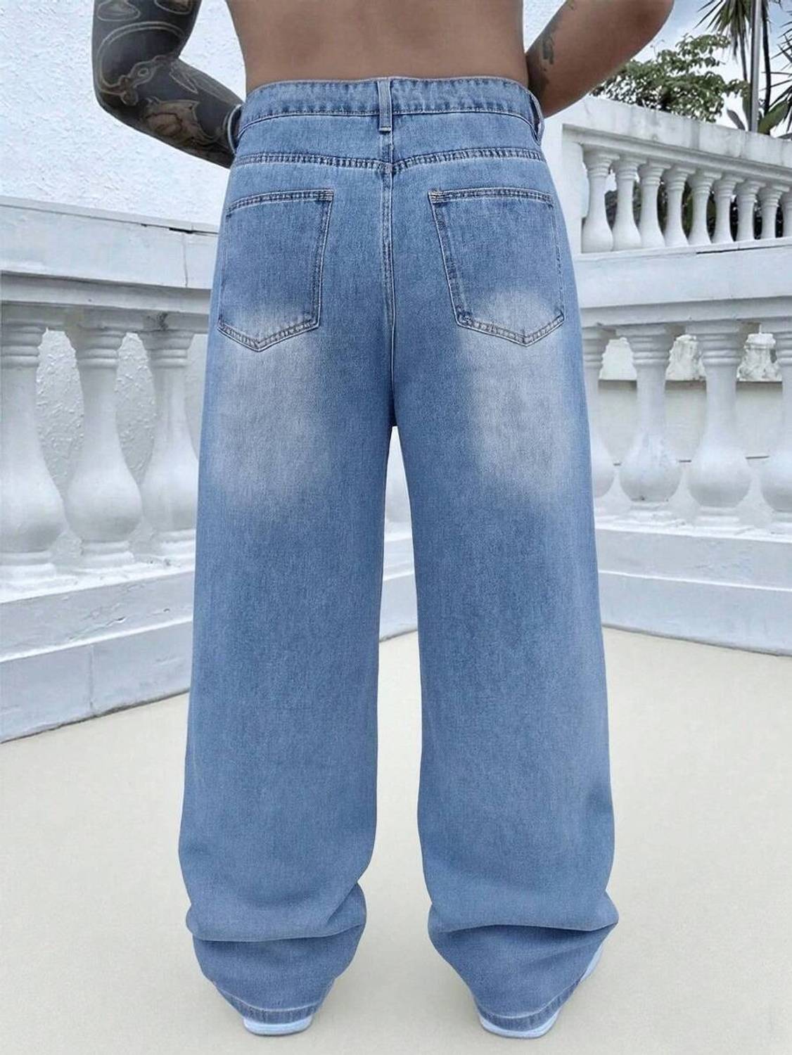 MERRYNX Straight Fit Men Light Blue Jeans - Image 2