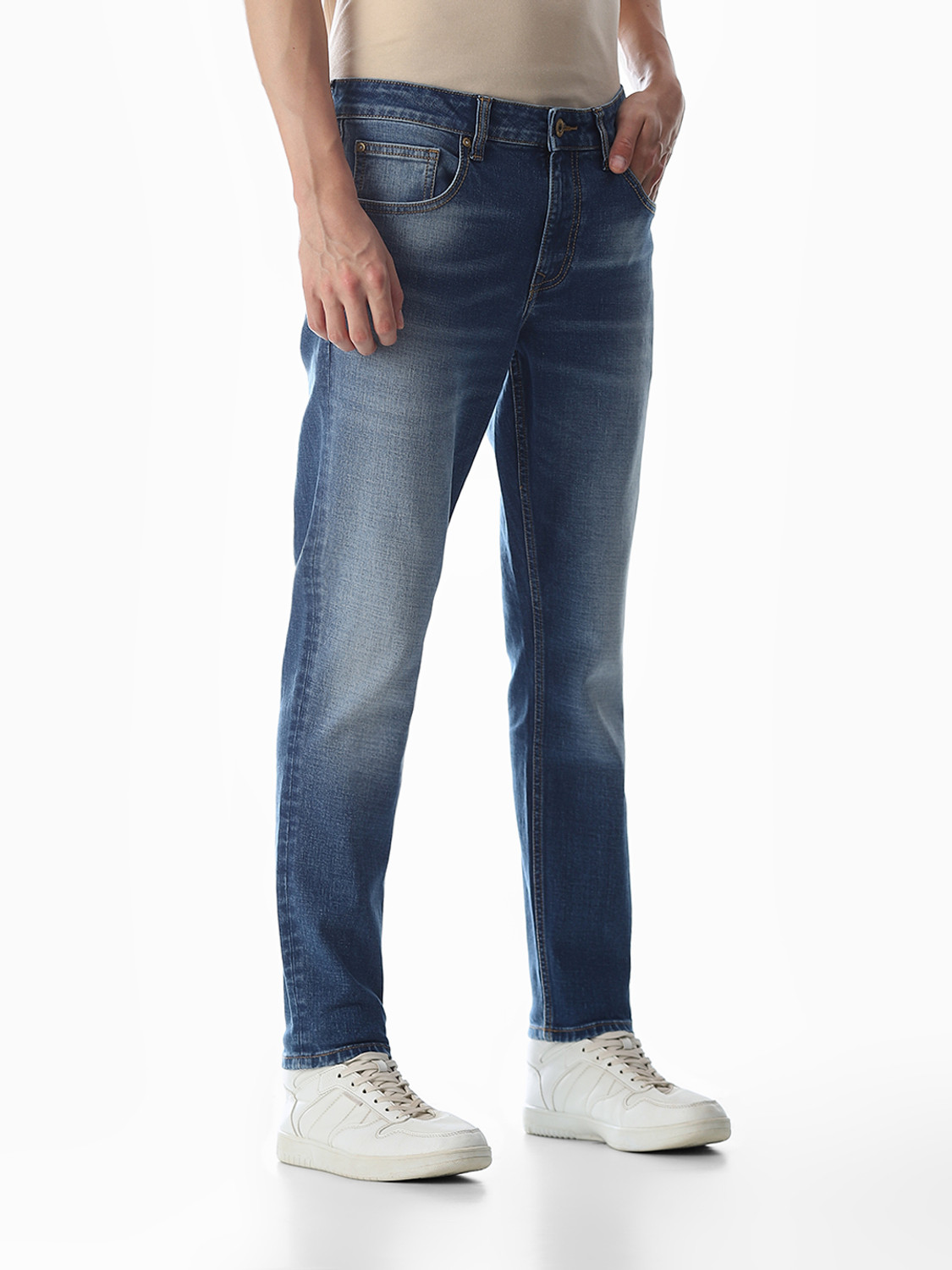 Image of JACK & JONES Slim Men Blue Jeans