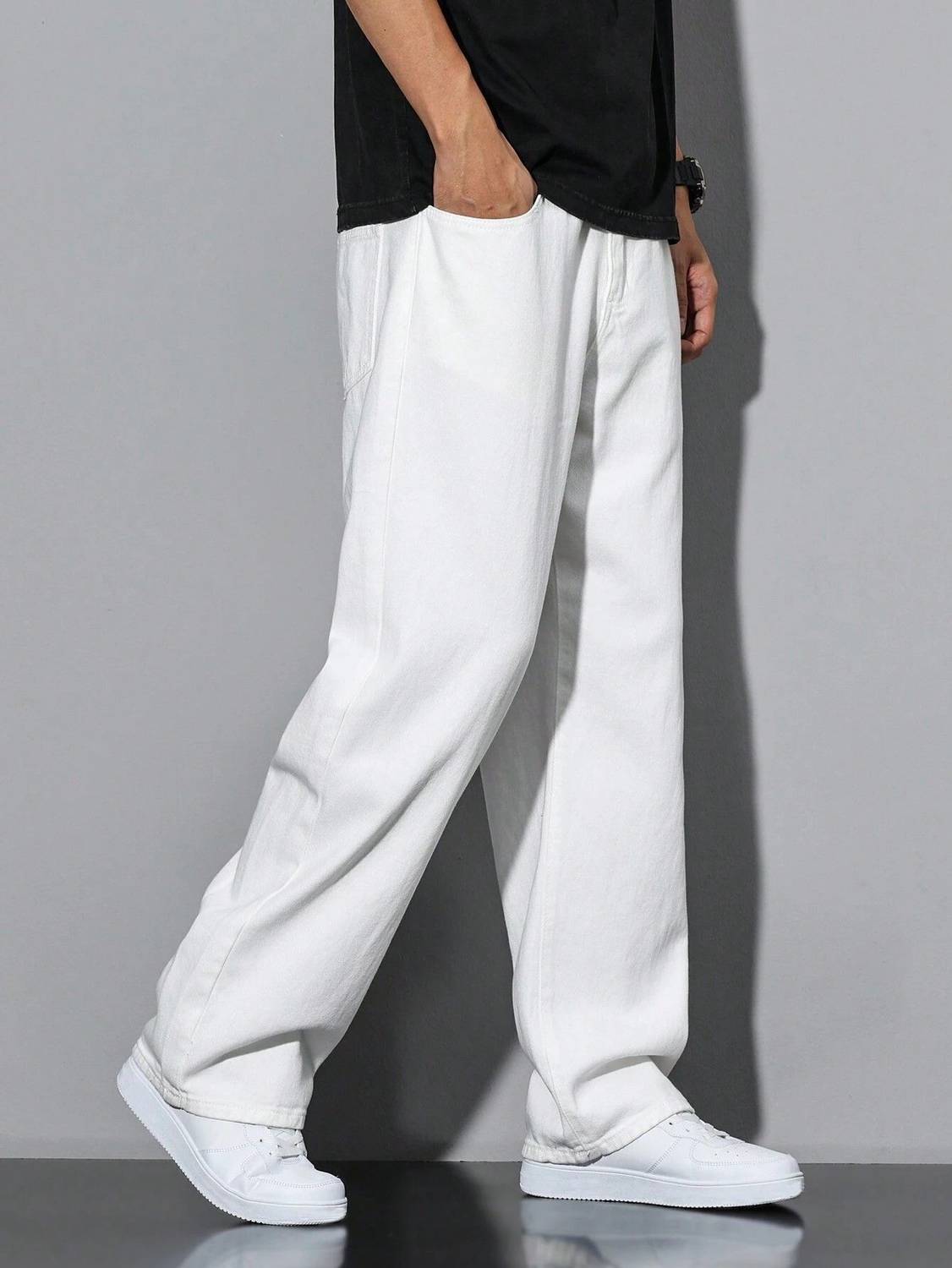 Denim Life Loose Fit Men White Jeans - Image 2