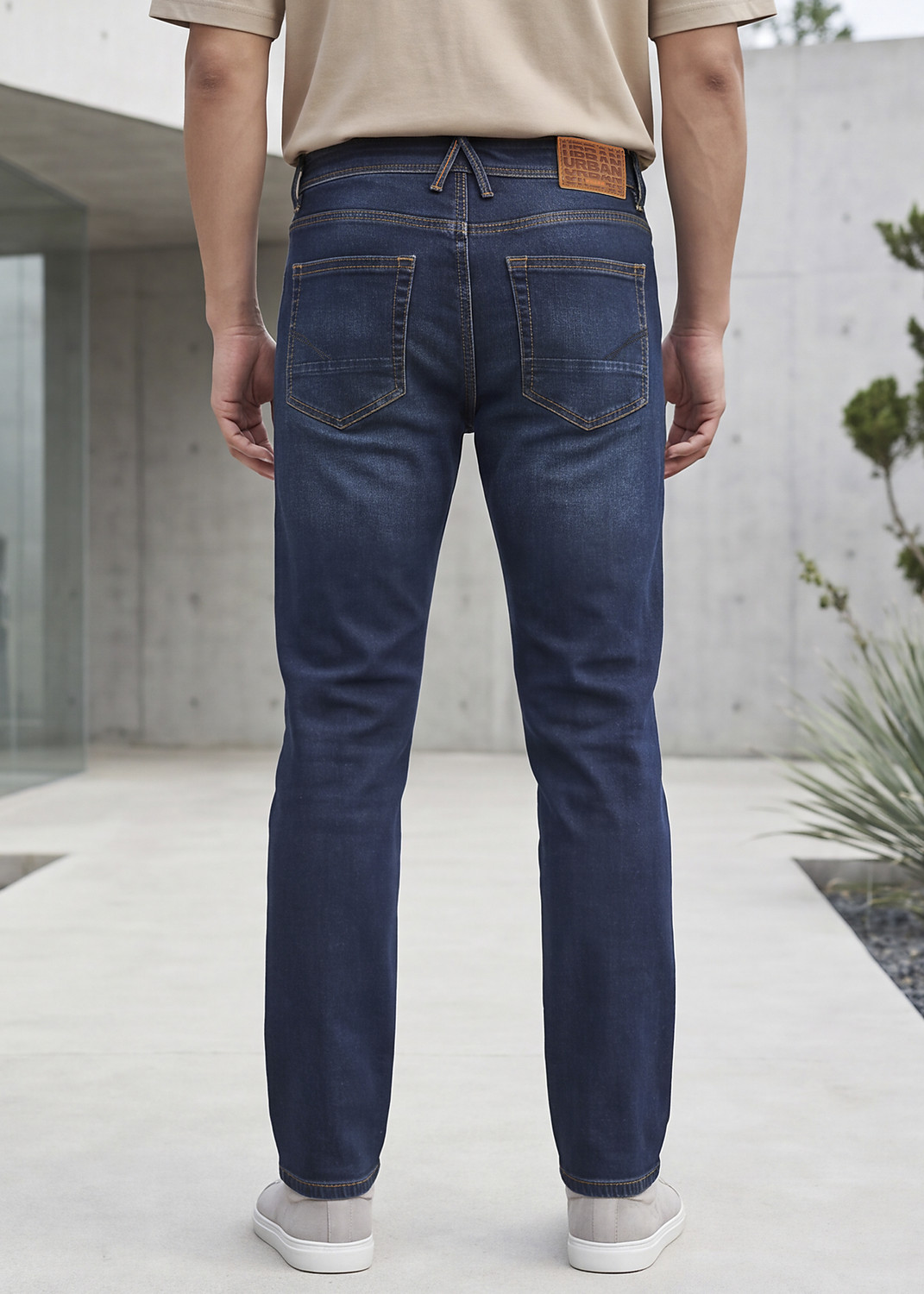 Image of KILLER Straight Fit Men Dark Blue Jeans