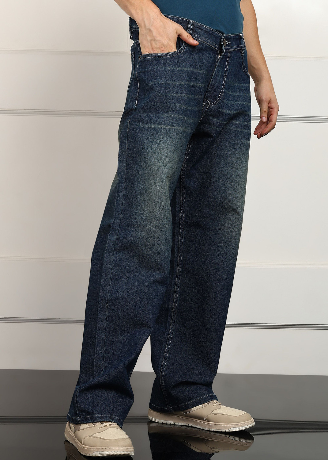 Image of TRUE FADES Loose Fit Men Blue Jeans