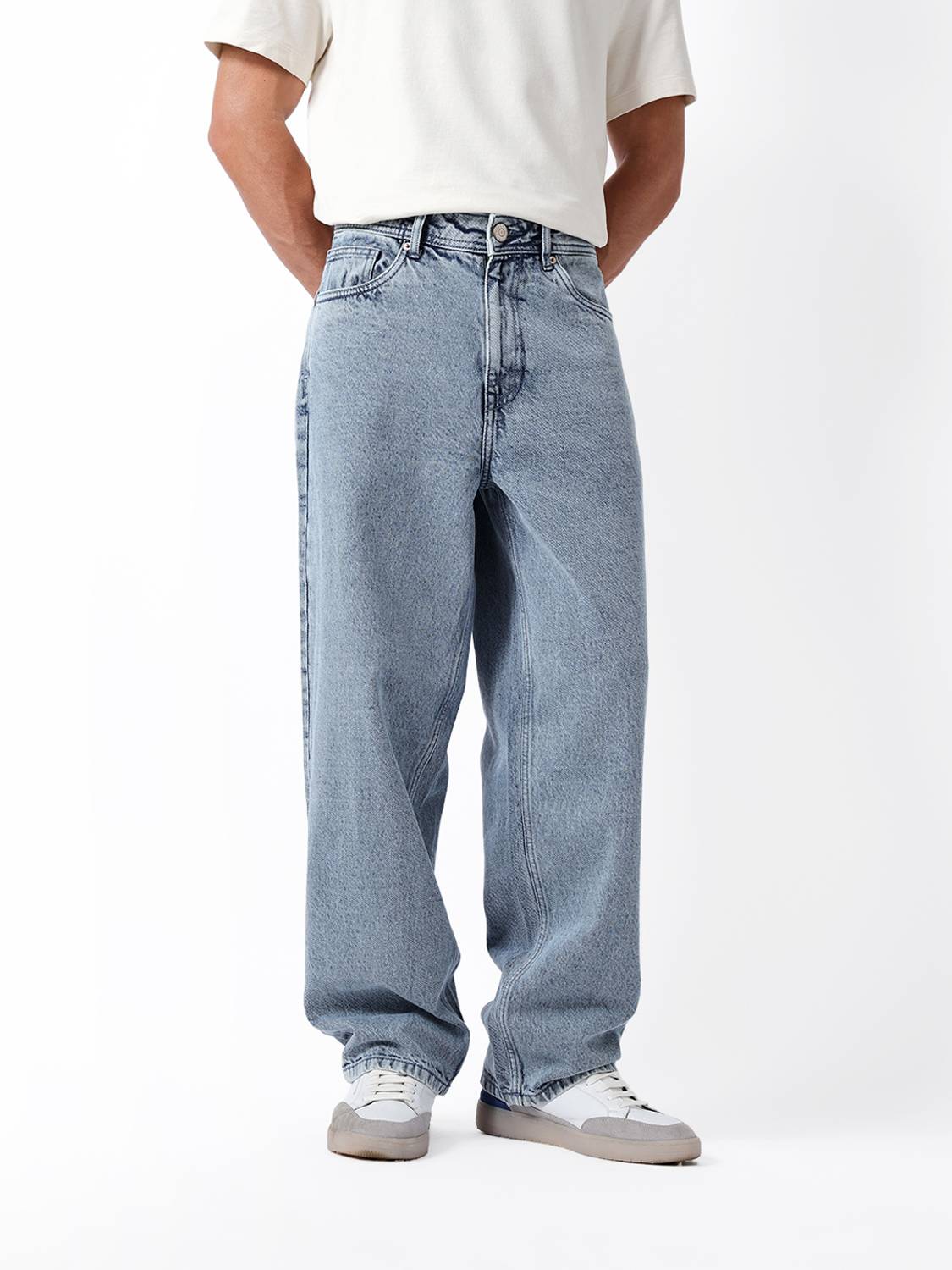 THE BEAR HOUSE Baggy Fit Men Blue Jeans
