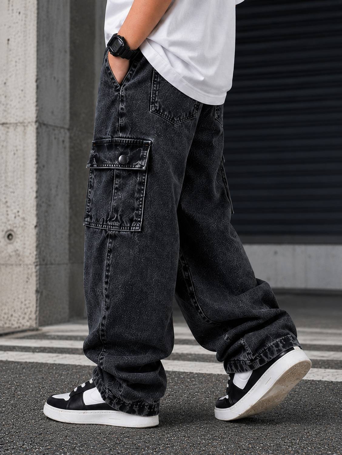 ARTVISION Loose Fit Boys Black Jeans - Image 3