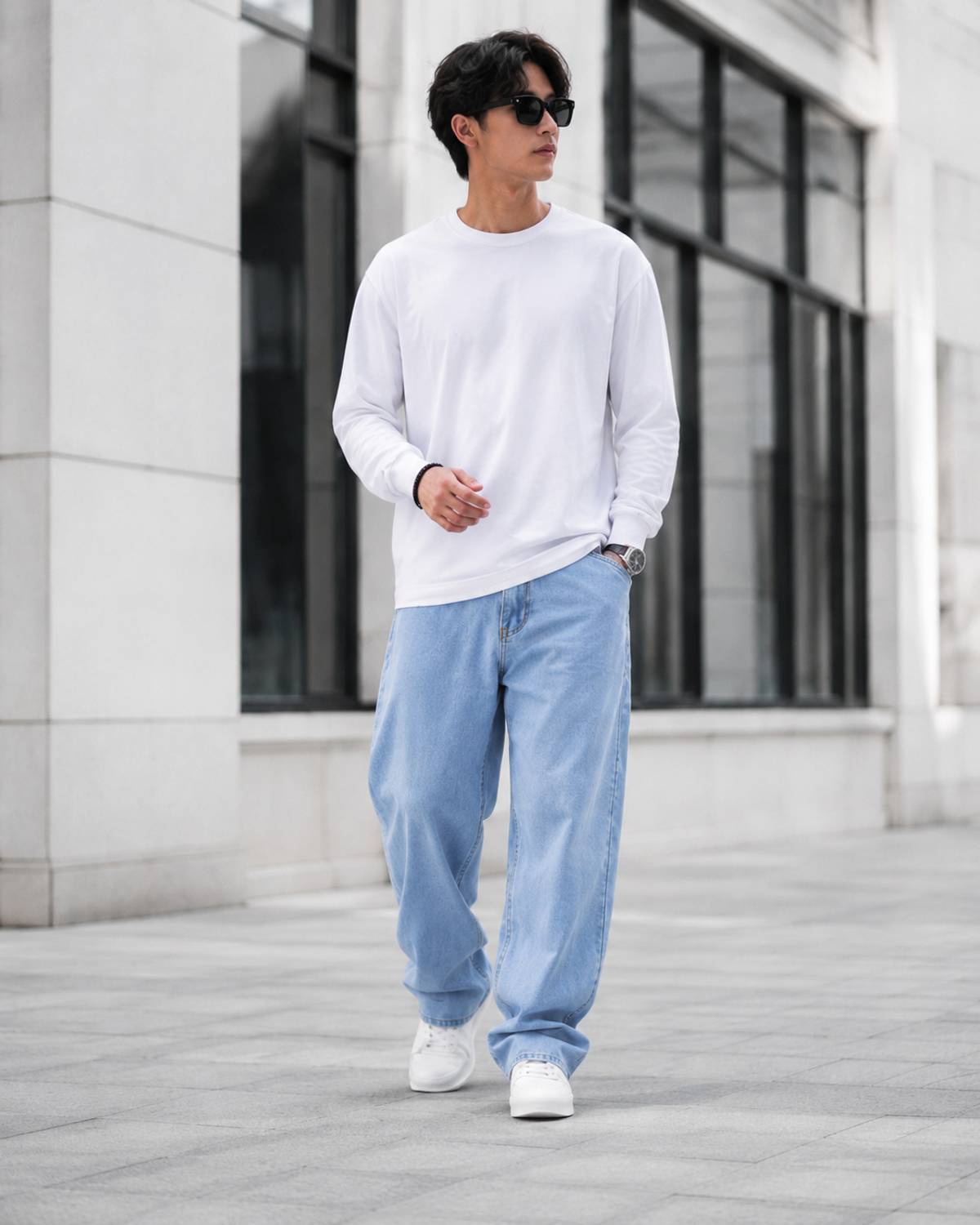 Denim Asia Loose Fit Men Light Blue Jeans - Image 2