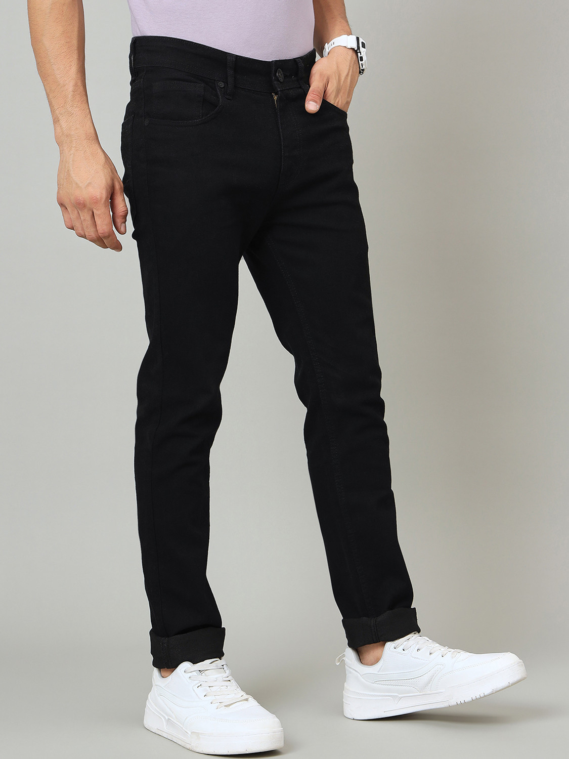 Image of DUKE Slim Men Black Jeans