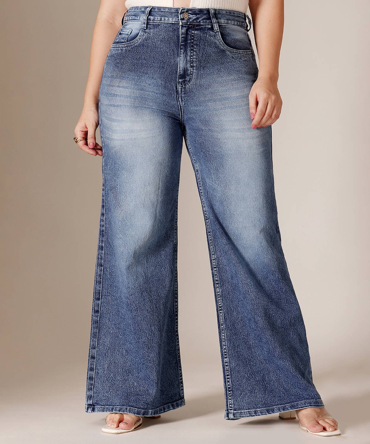 Miss Chase Wide Leg Women Blue Jeans - Image 3