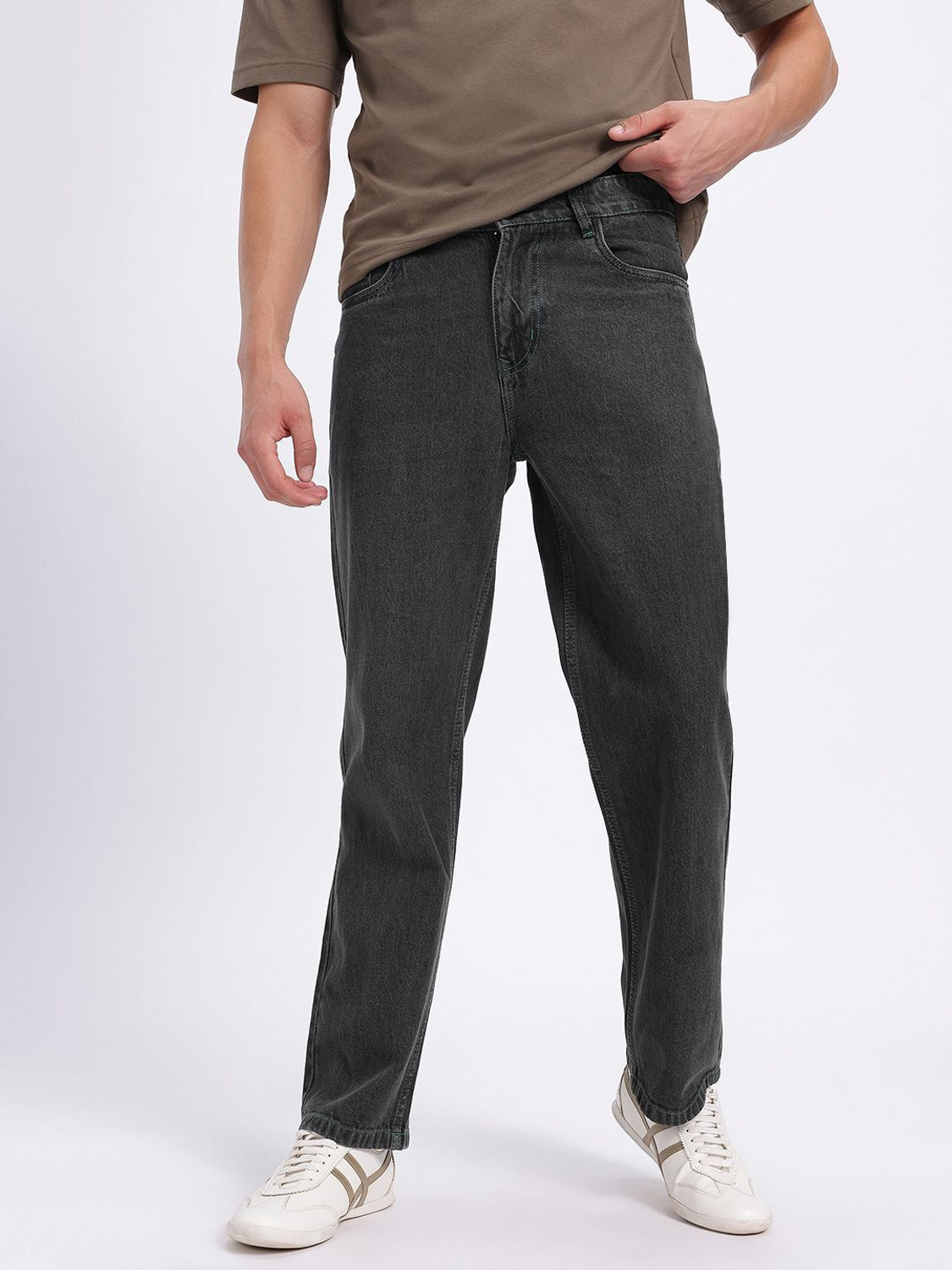 Image of Glitchez Straight Fit Men Black Jeans