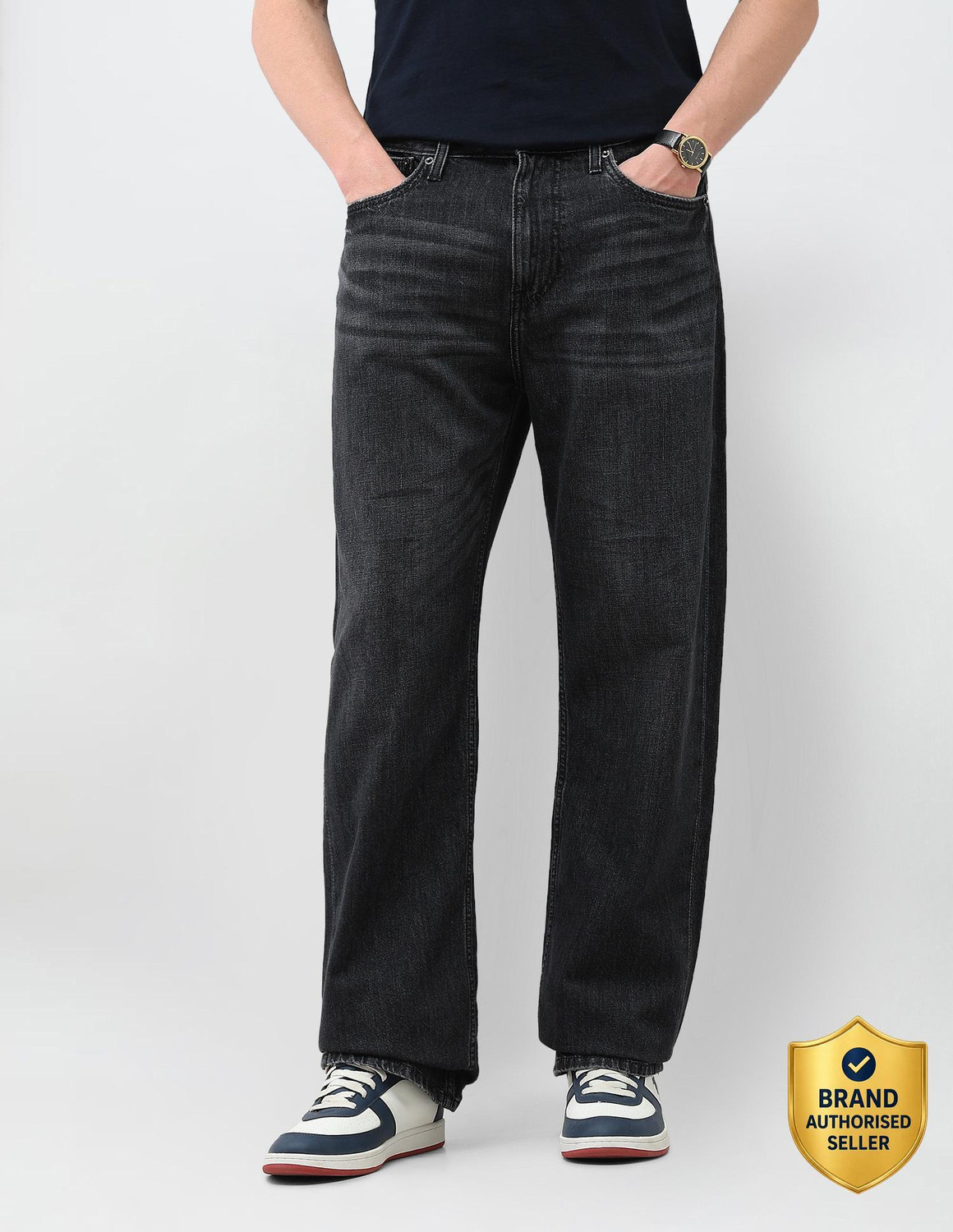 Image of U.S. Polo Assn. Denim Co. Loose Fit Men Black Jeans