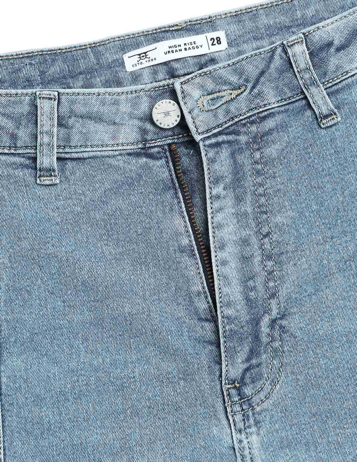 Image of FLYING MACHINE Loose Fit Women Blue Jeans