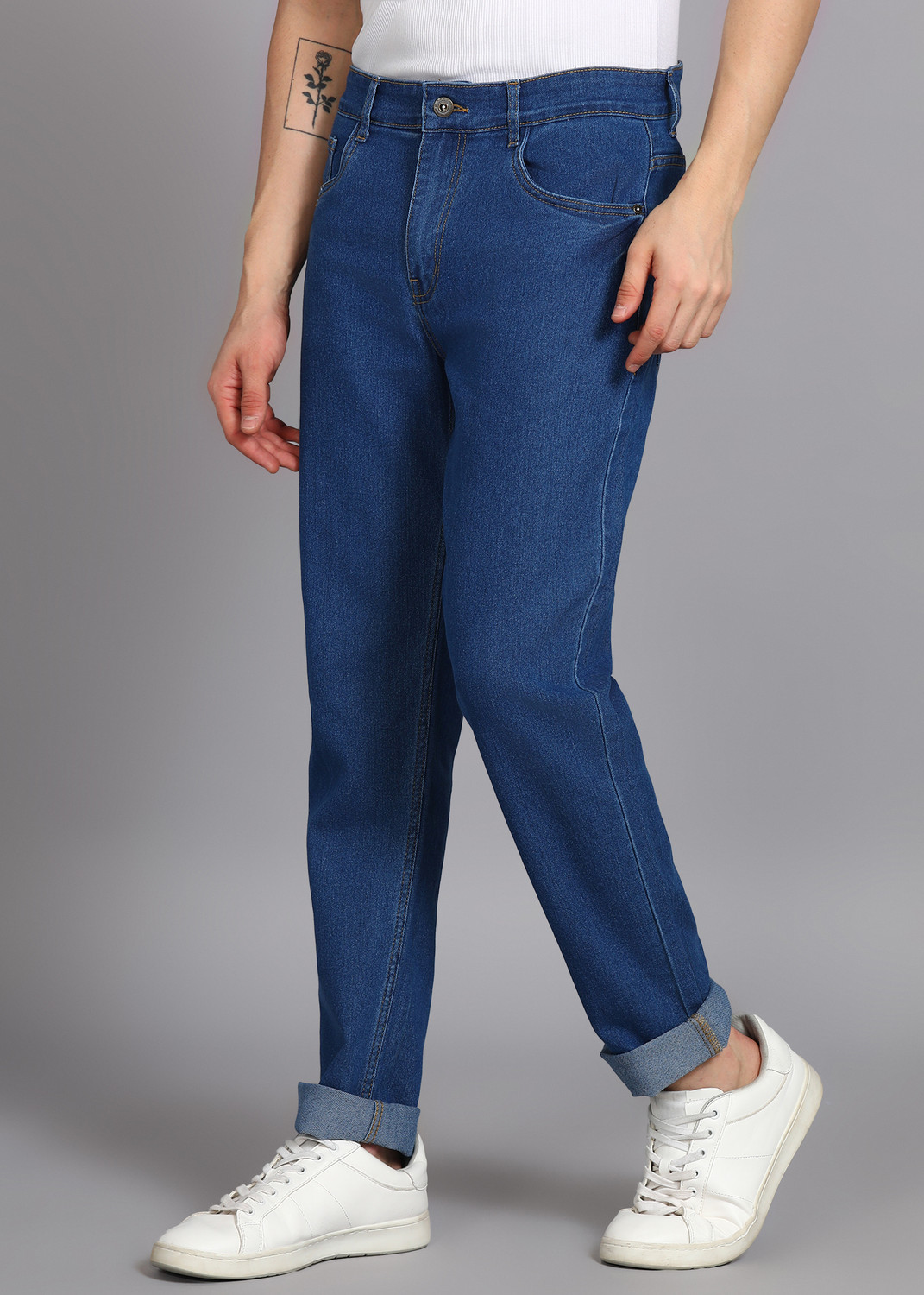 Image of R.Code by The Roadster Life Co. Slim Men Blue Jeans