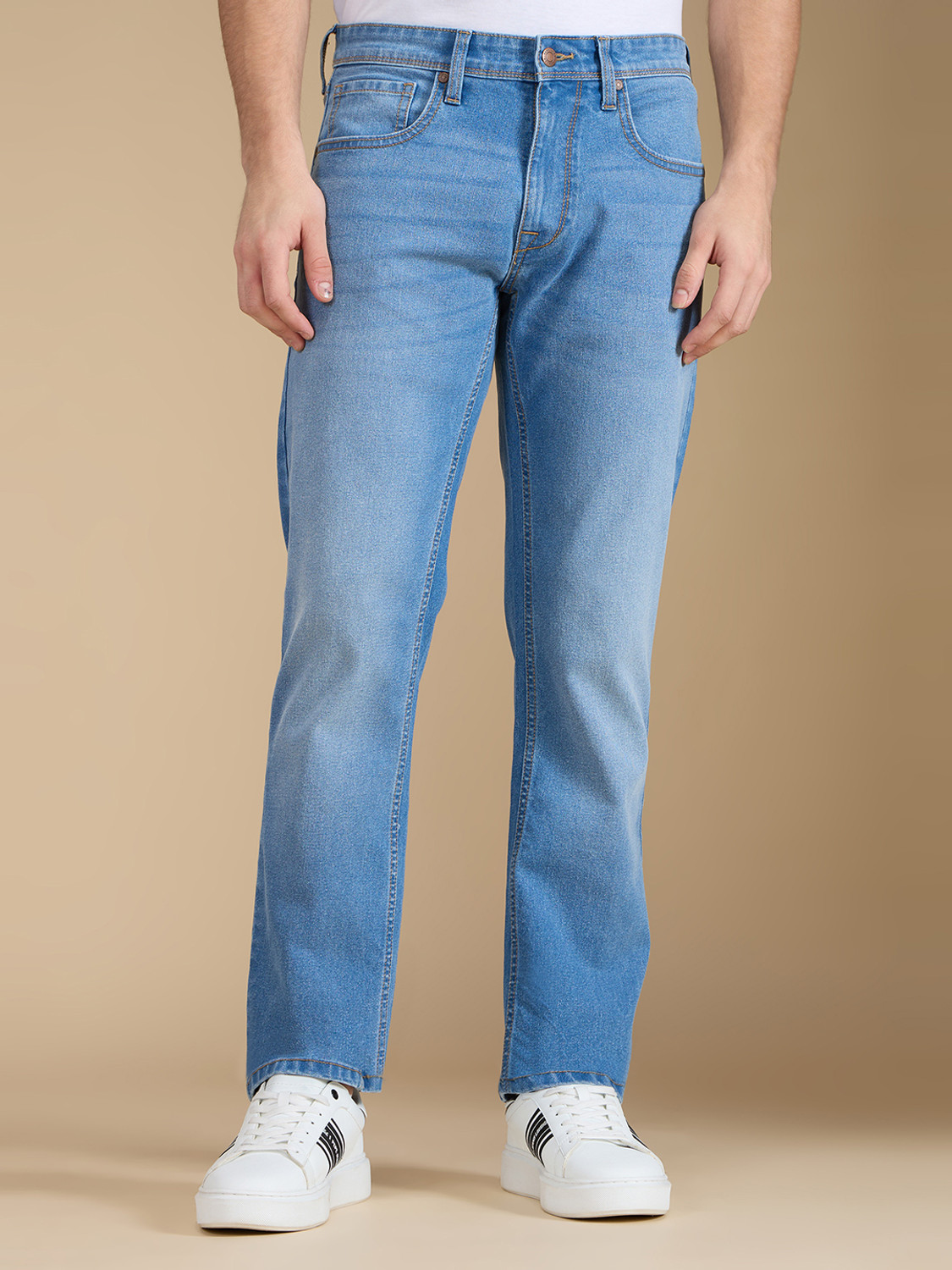 Image of Pepe Jeans Straight Fit Men Light Blue Jeans
