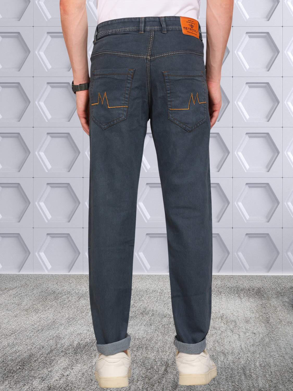Image of METRONAUT Slim Men Grey Jeans