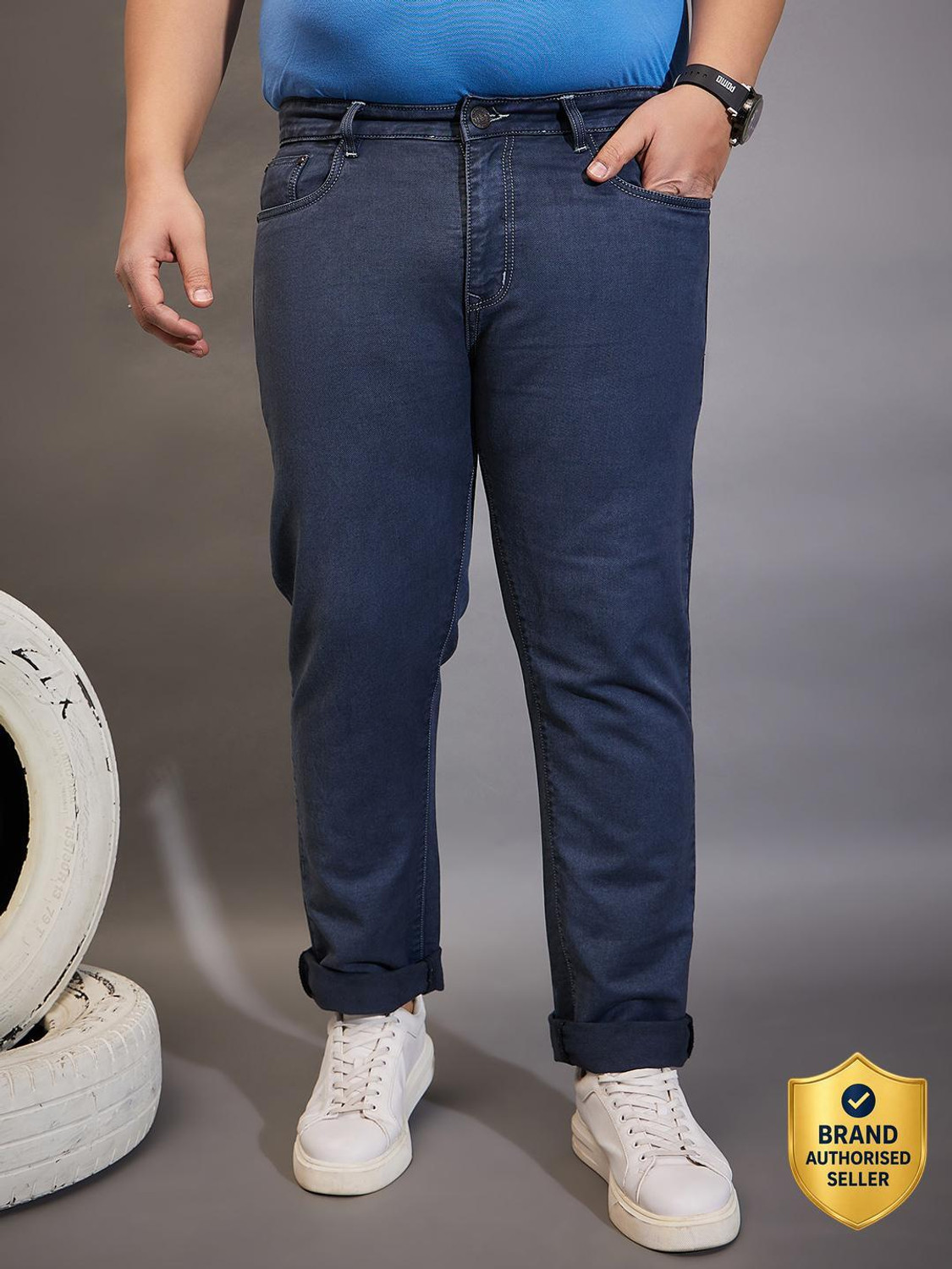 Image of bigbanana Regular Men Dark Blue Jeans