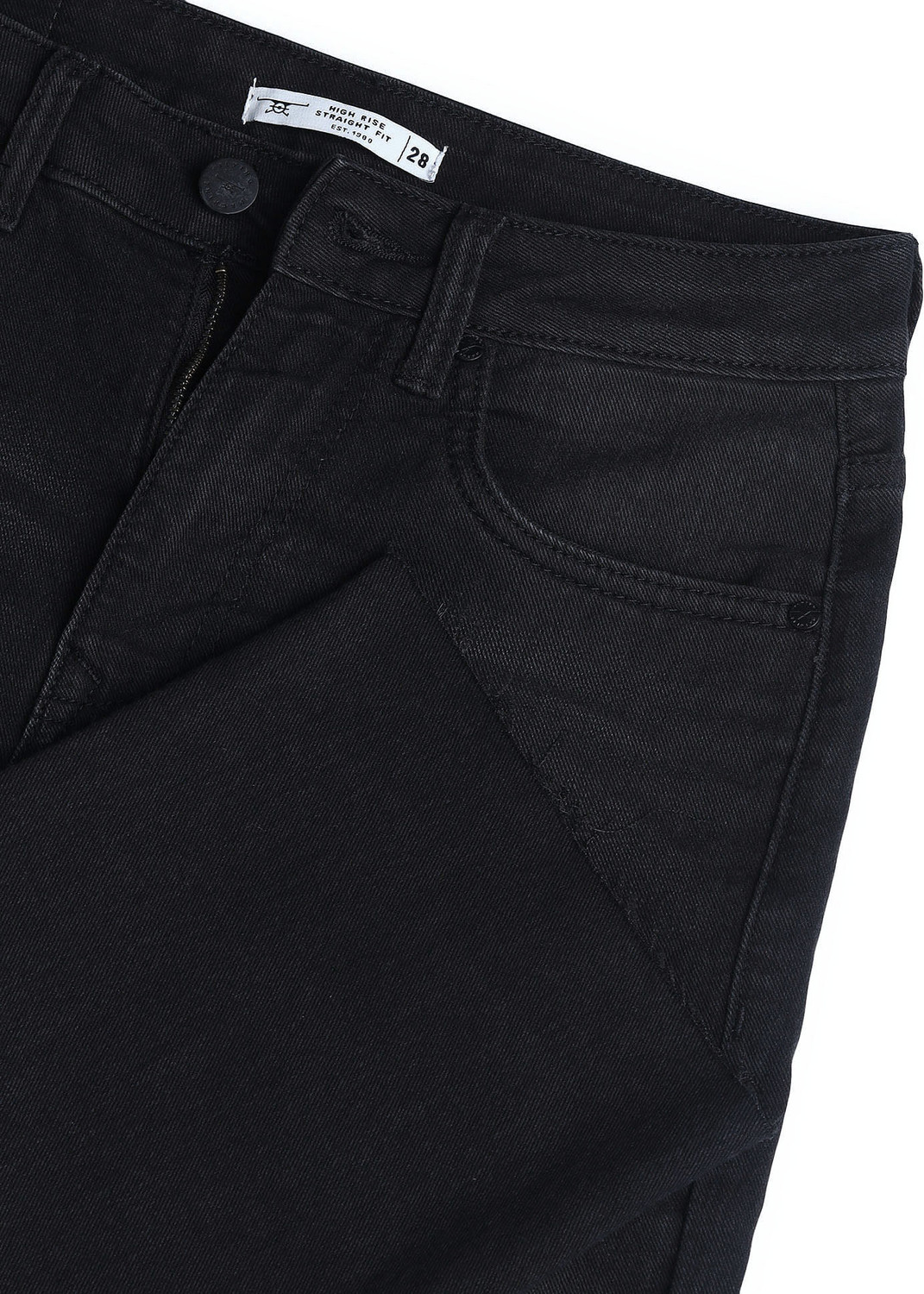 Image of FLYING MACHINE Straight Fit Women Black Jeans