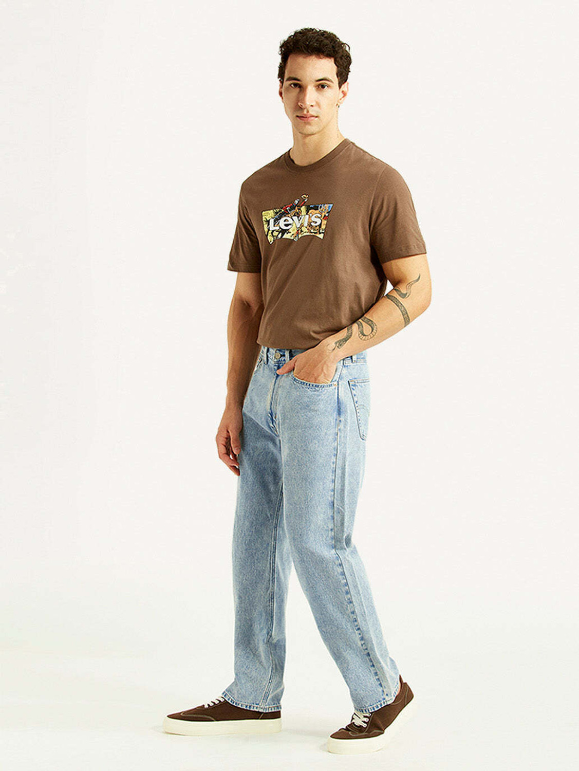Image of LEVI'S Men Loose Fit Mid Rise Light Blue Jeans