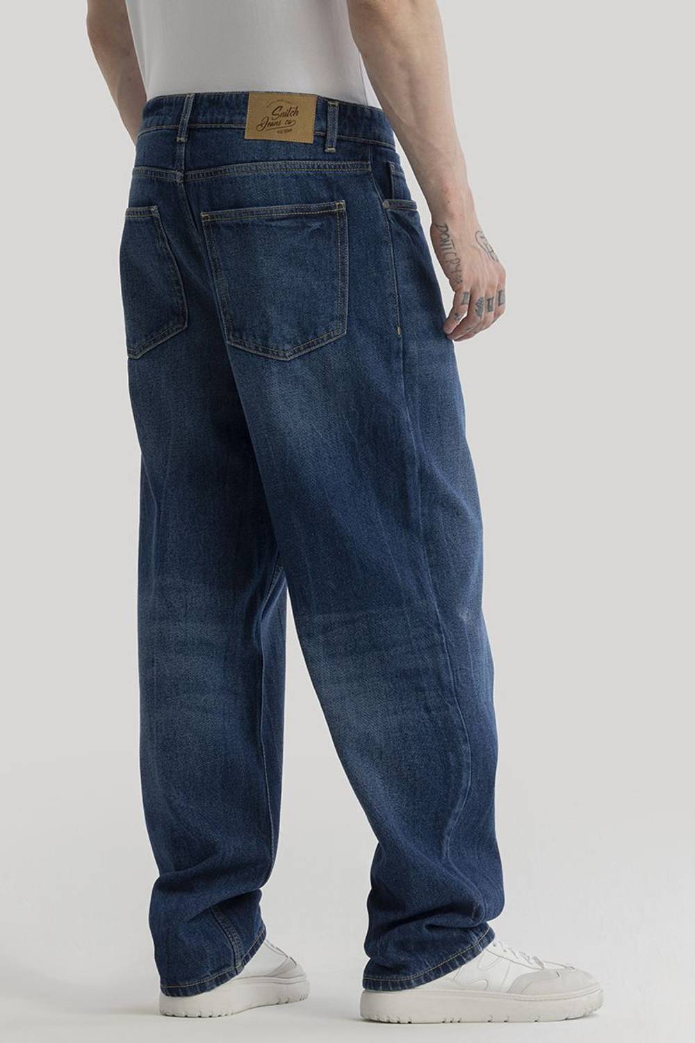 Snitch Loose Fit Men Blue Jeans - Image 3