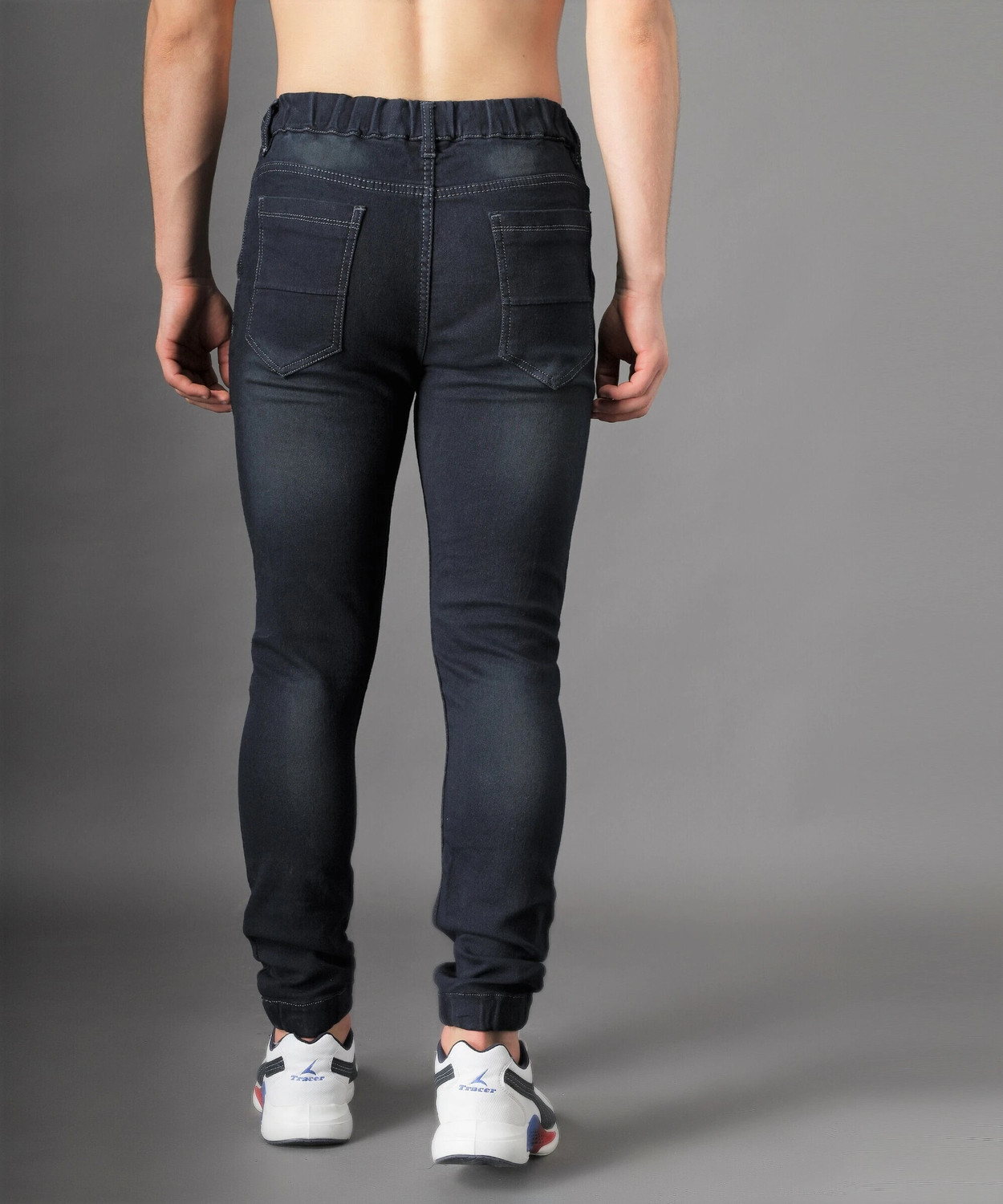 Image of ZAYSH Jogger Fit Men Dark Blue Jeans