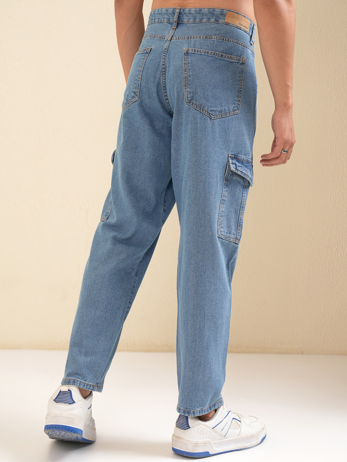 Image of HIGHLANDER Tapered Fit Men Light Blue Jeans