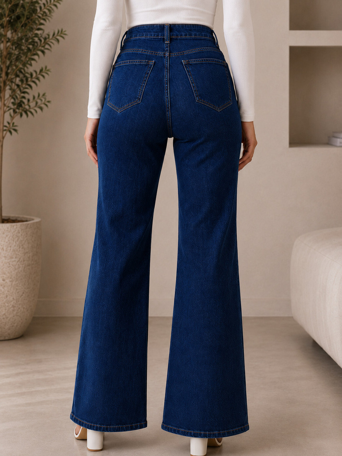 Image of KOTTY Flared Women Blue Jeans