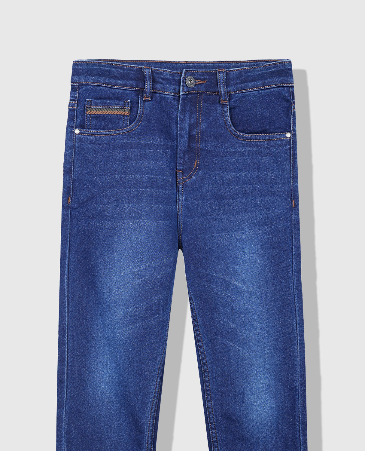 Image of Purple United Kids Boys Regular Mid Rise Blue Jeans