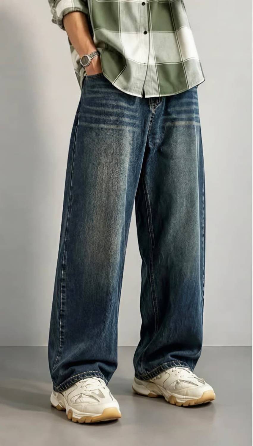 ABC Baggy Fit Men Blue Jeans - Image 1