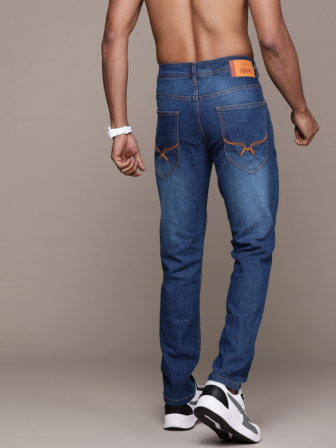 Image of Roadster Slim Men Dark Blue Jeans