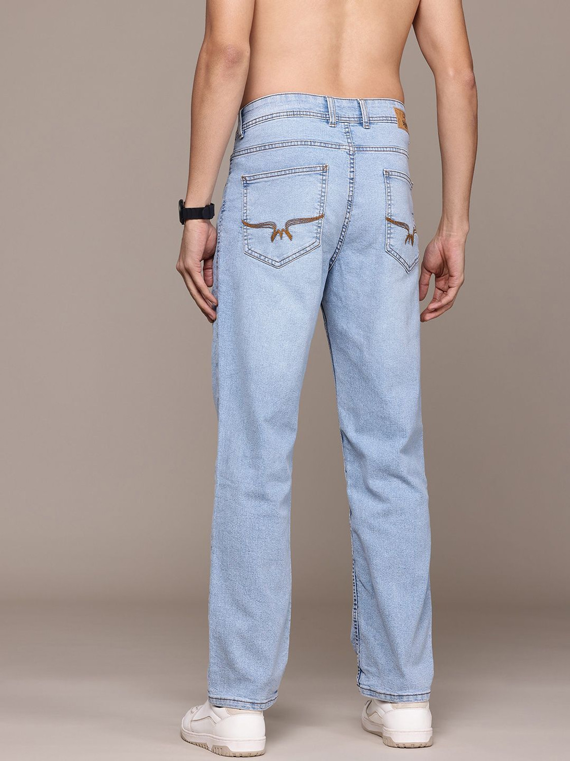 Image of Roadster Straight Fit Men Blue Jeans