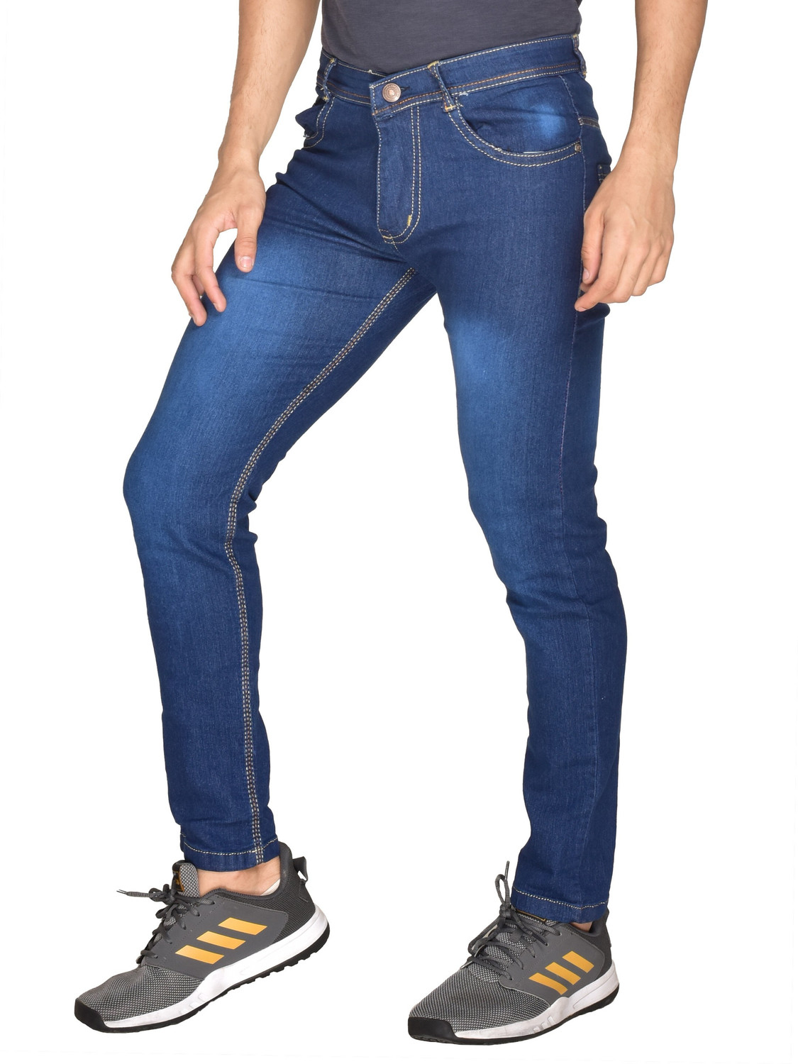 Image of Lzard Slim Men Dark Blue Jeans