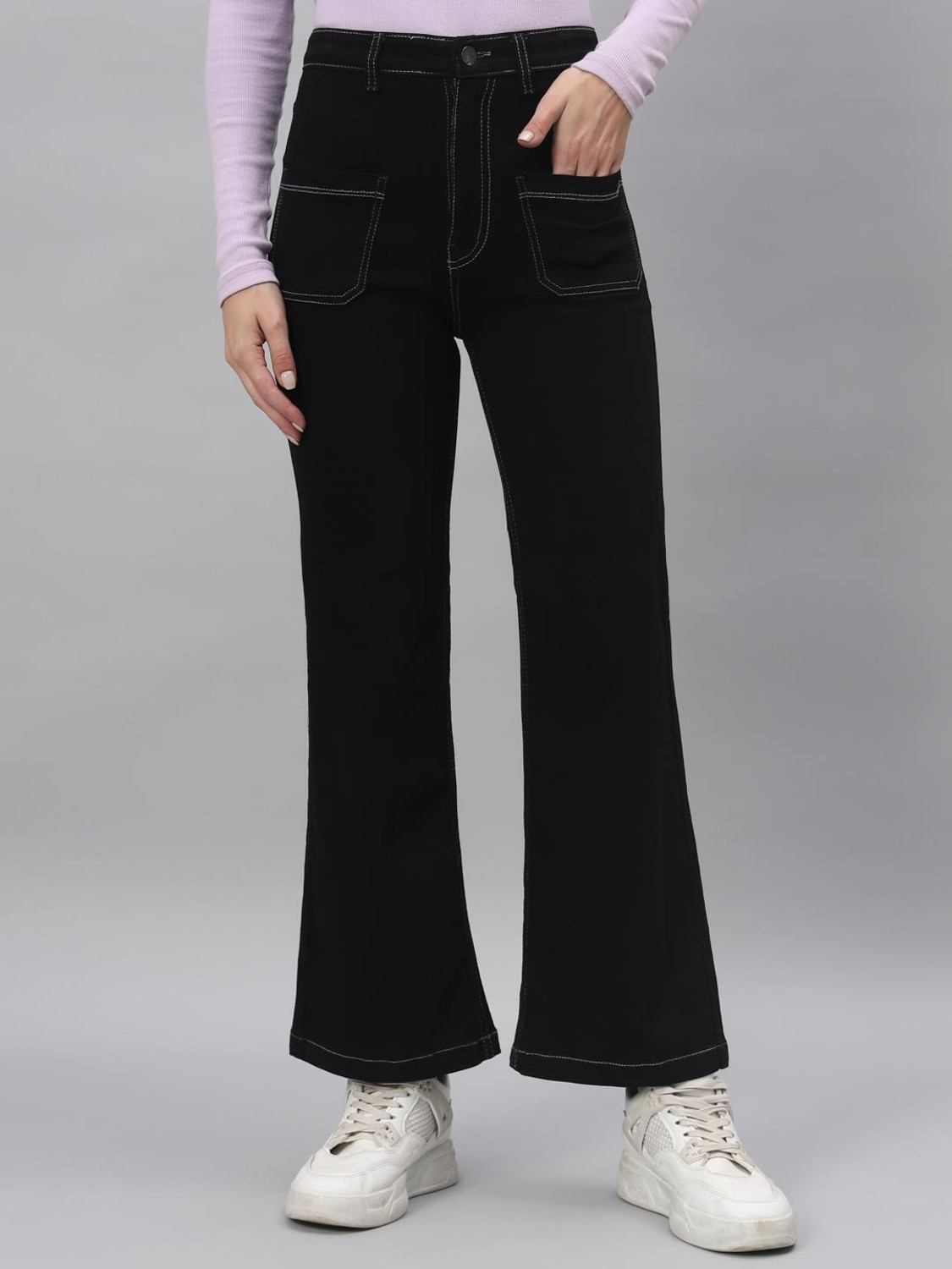 Image of Roadster Boot-Leg Women Black Jeans